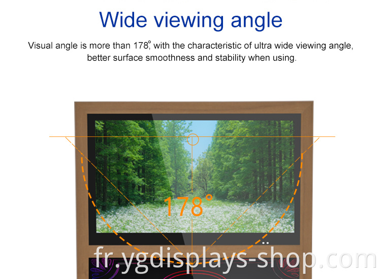 LCD signage display with lightweight frame